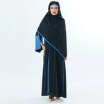 Black Color-Blocked Arabic Abaya For Women Image