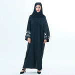 Black Embroidery Arabic Abaya For Women Image
