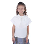 Off White Plain Formal Blouse For Girls Image