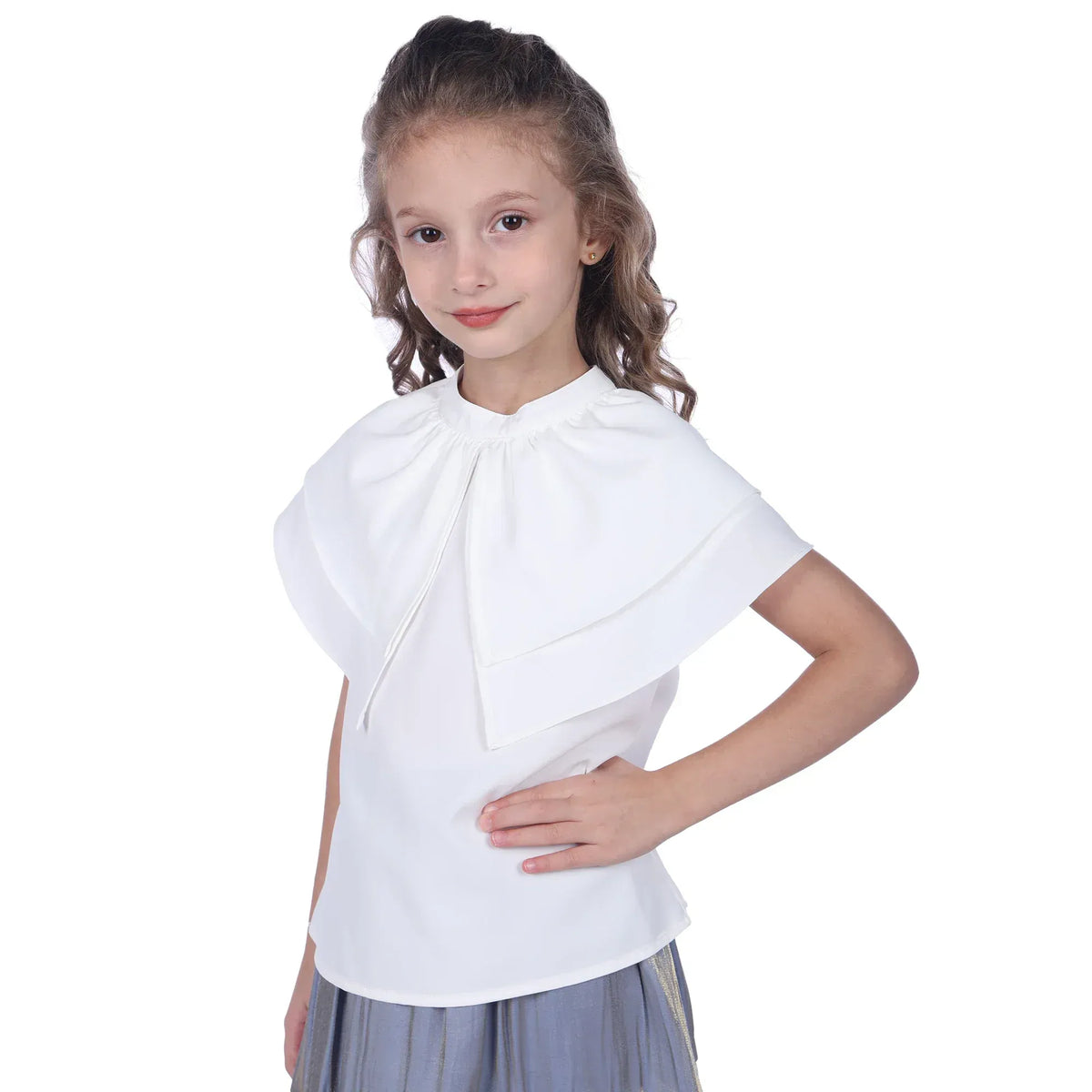 Plain Formal Blouse For Girls Image