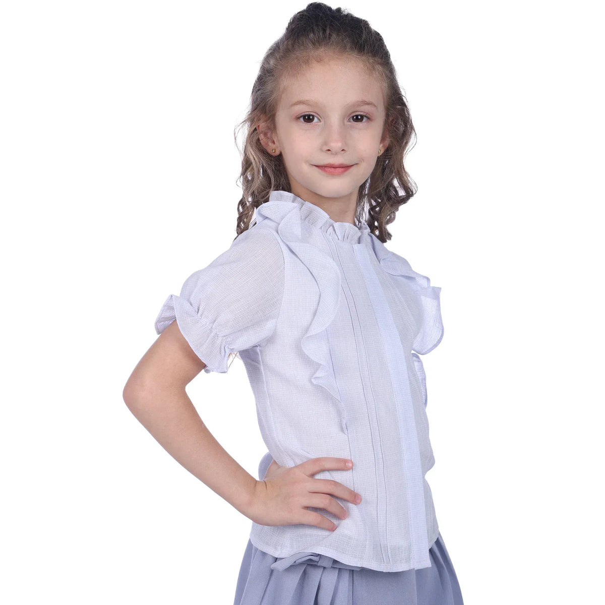 Checked Formal Shirt For Girls Image