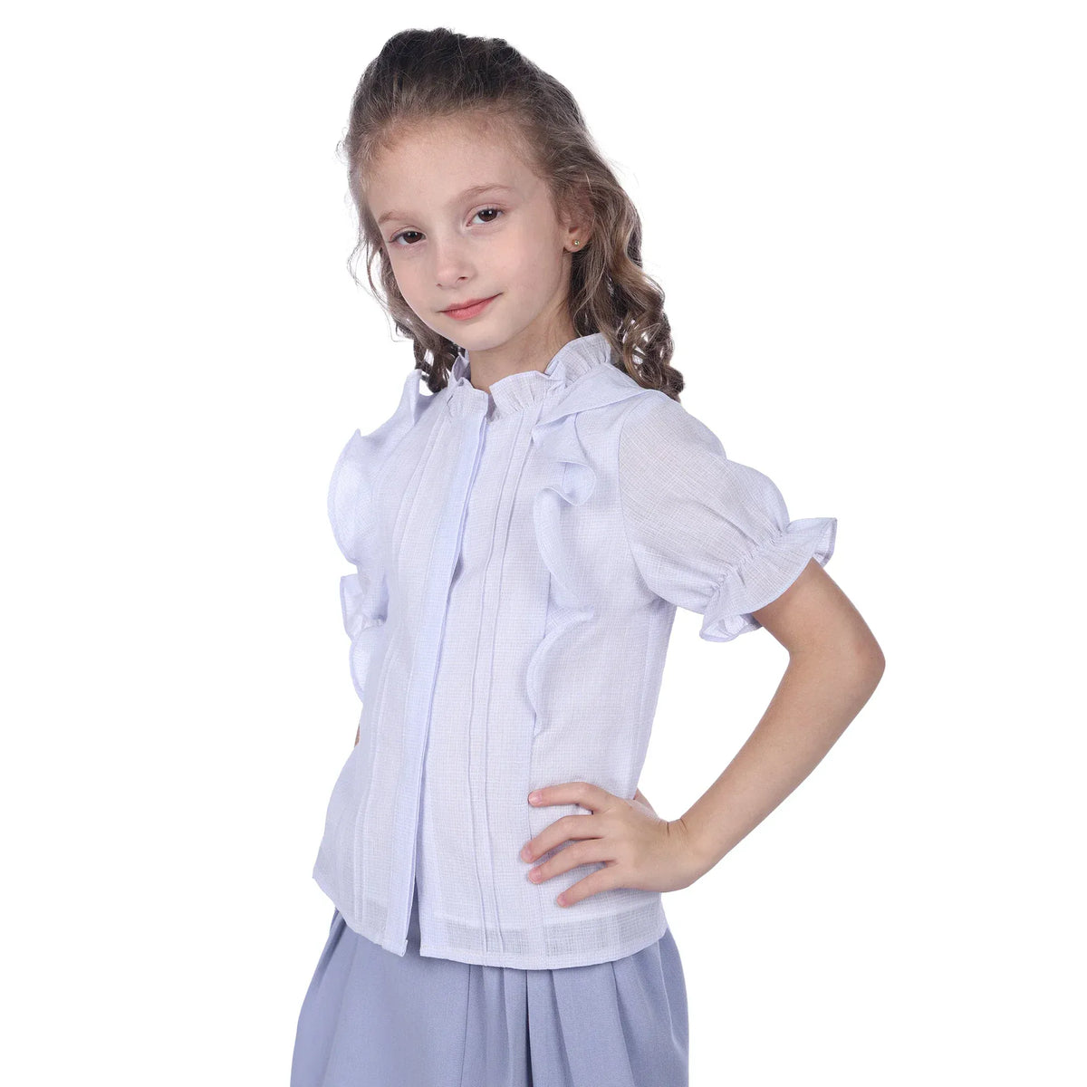 Checked Formal Shirt For Girls Image