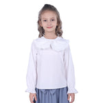 Off White Plain Formal Blouse For Girls Image