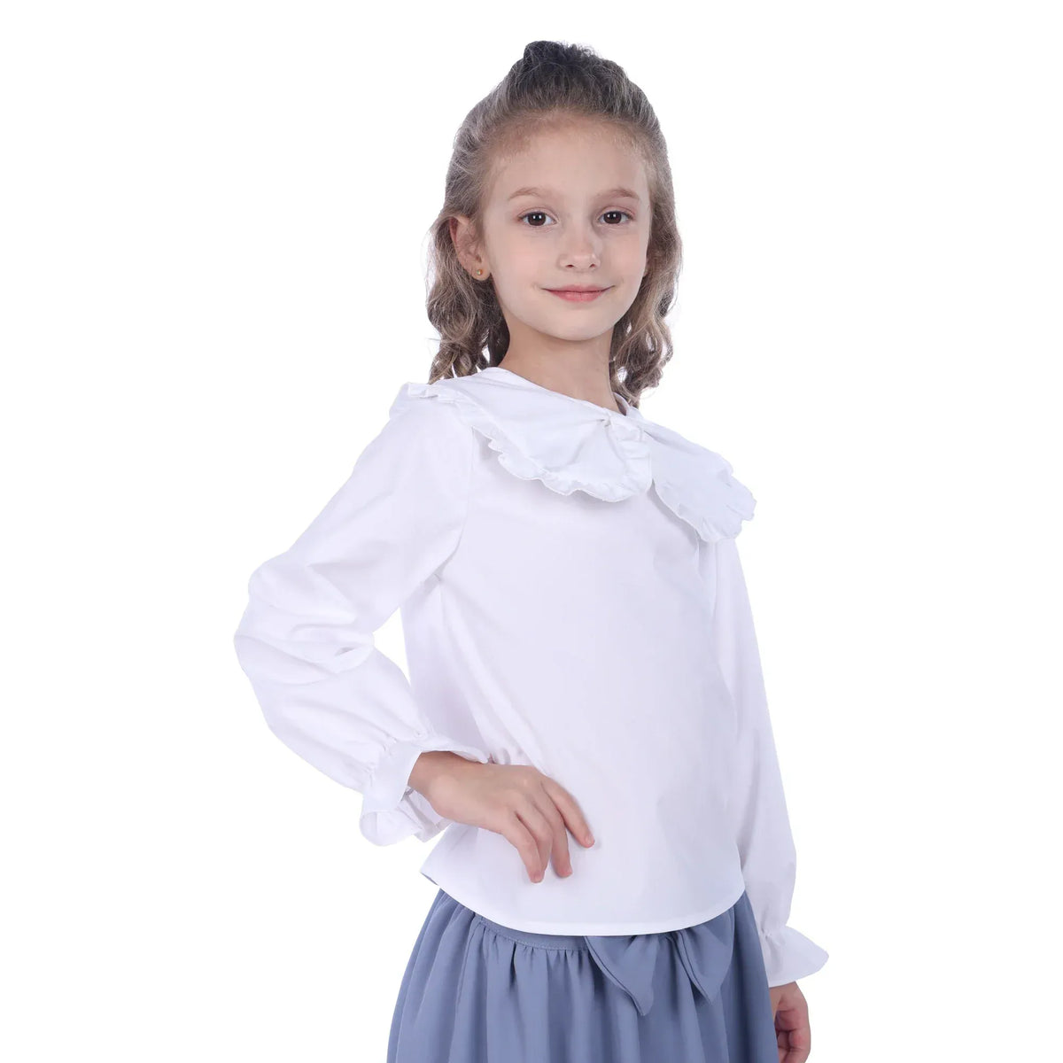 Plain Formal Blouse For Girls Image