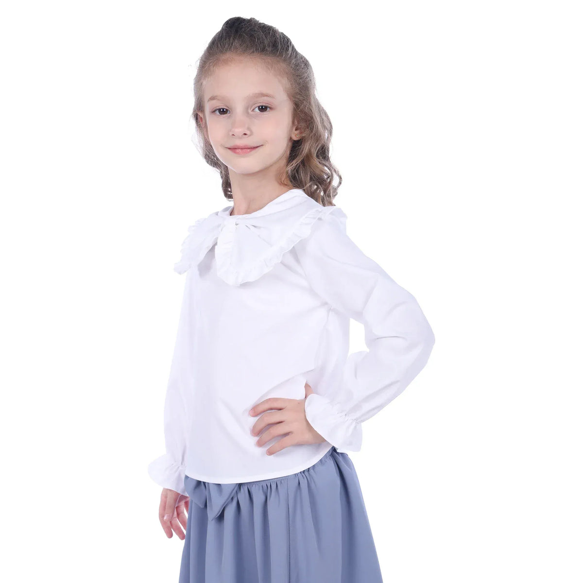 Plain Formal Blouse For Girls Image