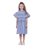 Blue Purple Floral Formal Dress For Girls Image