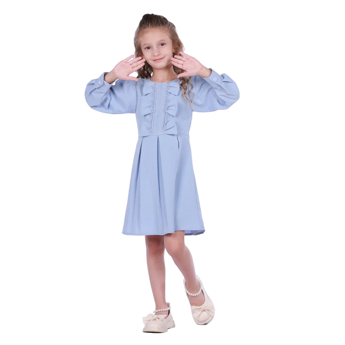 Embroidery Formal Dress For Girls Image