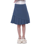 Navy Plain Formal Skirt For Girls Image