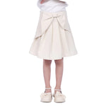 Beige Plain Formal Skirt For Girls Image