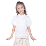 Off White Jacquard Formal Blouse For Girls Image