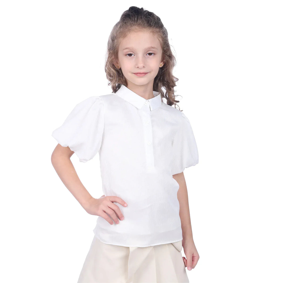 Jacquard Formal Blouse For Girls Image