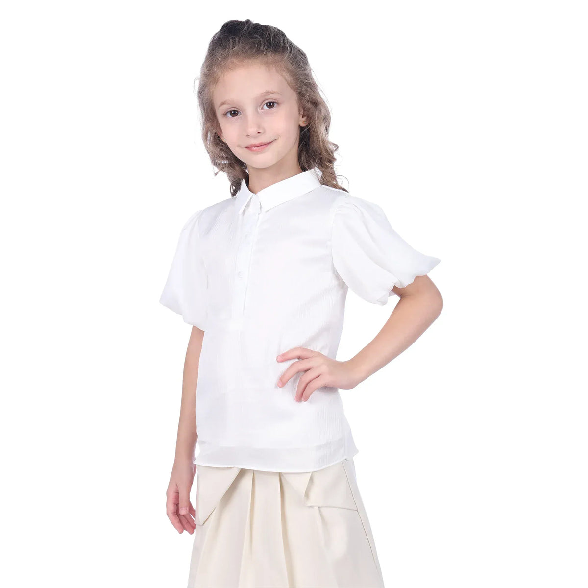 Jacquard Formal Blouse For Girls Image