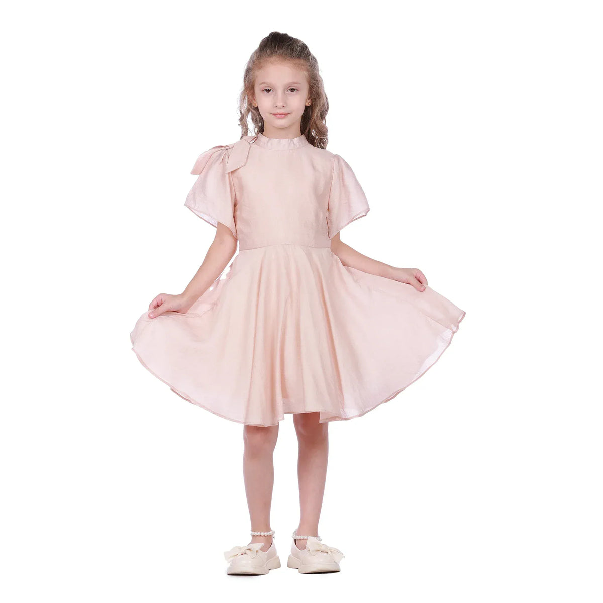 Plain Formal Dress For Girls Image