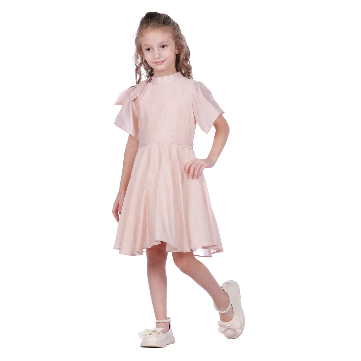 Plain Formal Dress For Girls Image