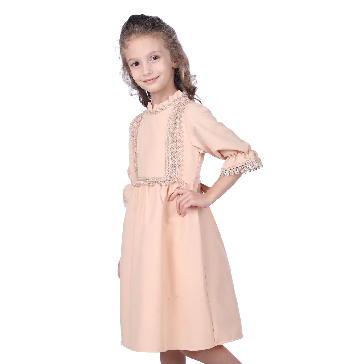 Embroidery Formal Dress For Girls Image