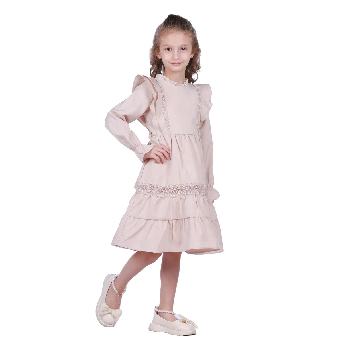 Embroidery Formal Dress For Girls Image