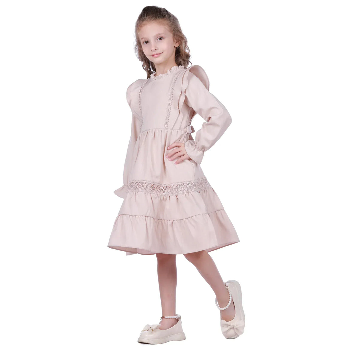 Embroidery Formal Dress For Girls Image