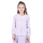 Light Purple Laced Formal Shirt For Girls Image