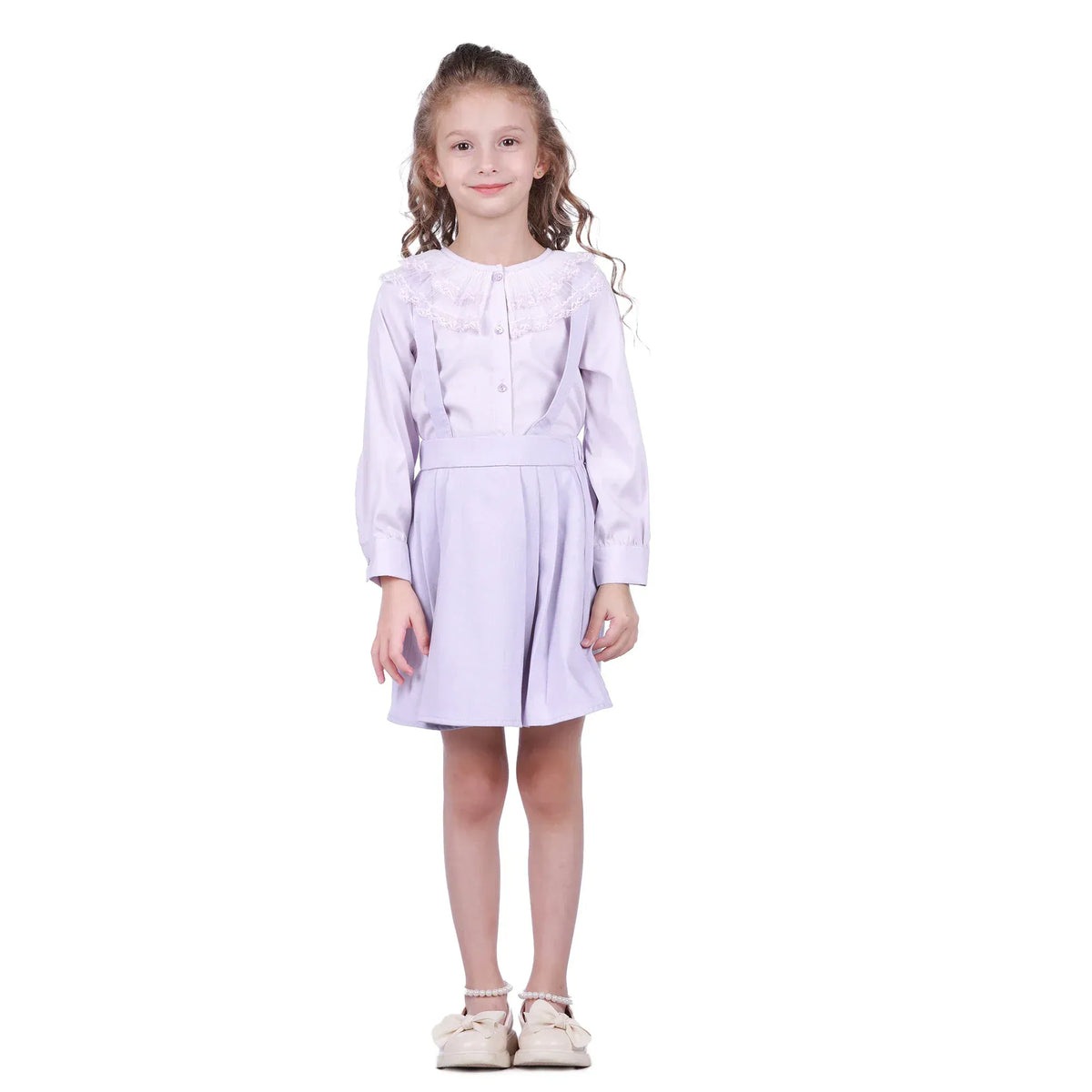 Laced Formal Shirt For Girls Image