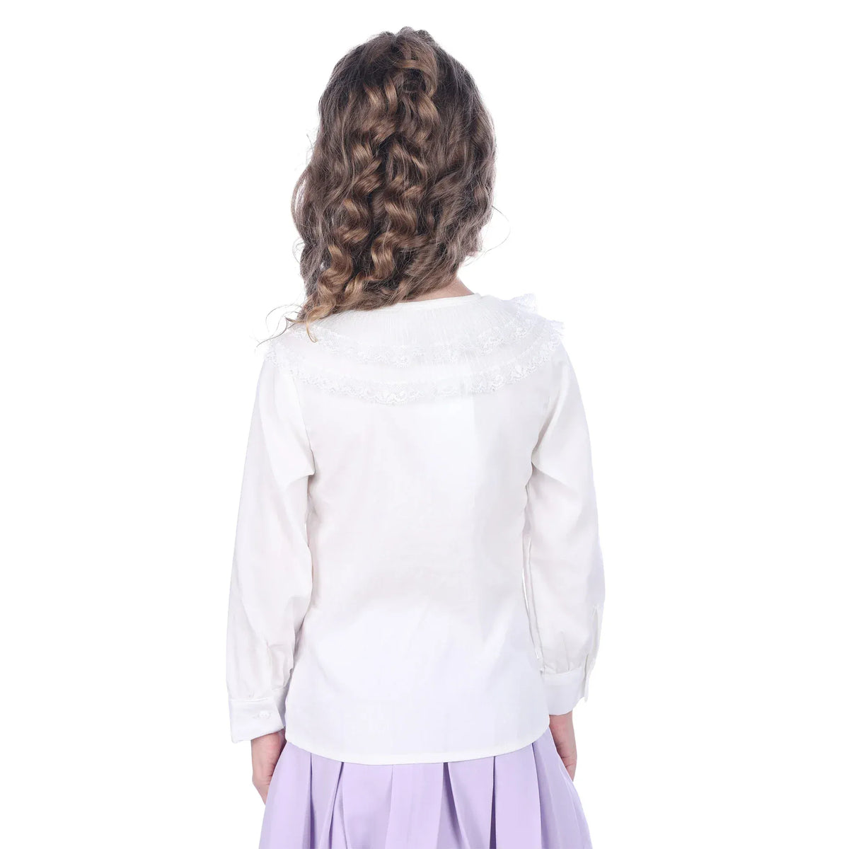 Laced Formal Shirt For Girls Image