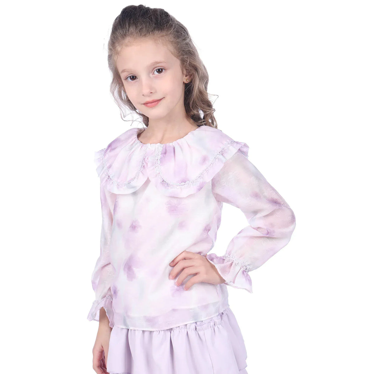 Floral Formal Blouse For Girls Image