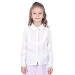 Off White Plain Formal Shirt For Girls Image
