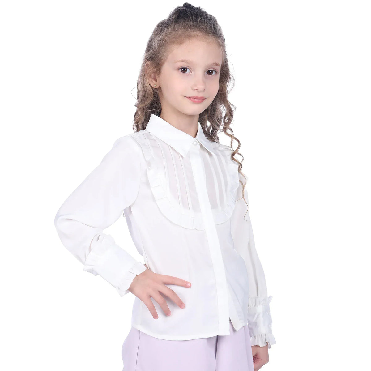 Plain Formal Shirt For Girls Image