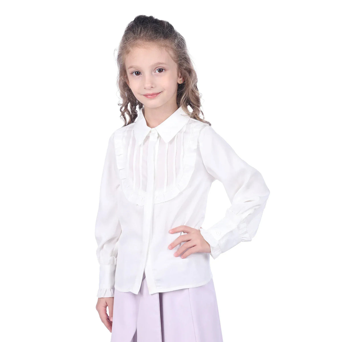 Plain Formal Shirt For Girls Image