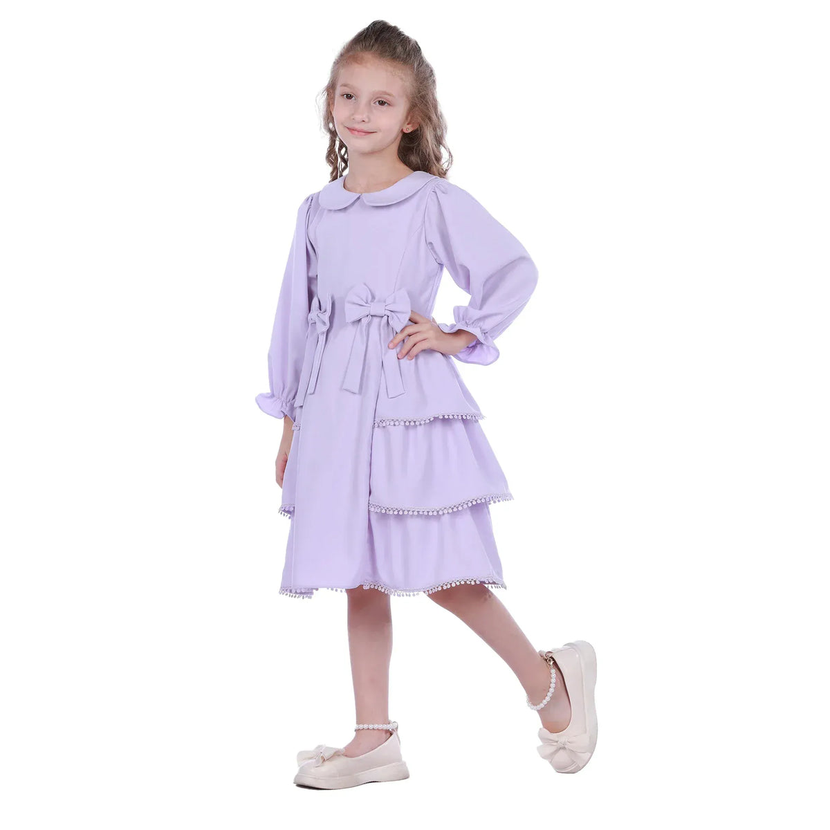 Embroidery Formal Dress For Girls Image