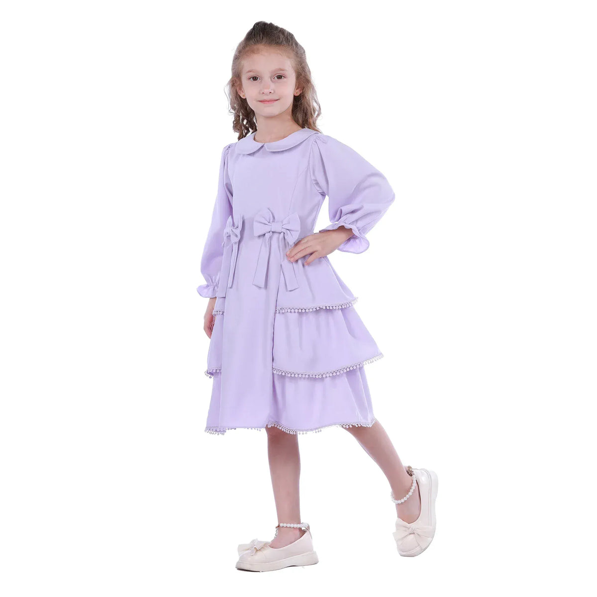 Embroidery Formal Dress For Girls Image