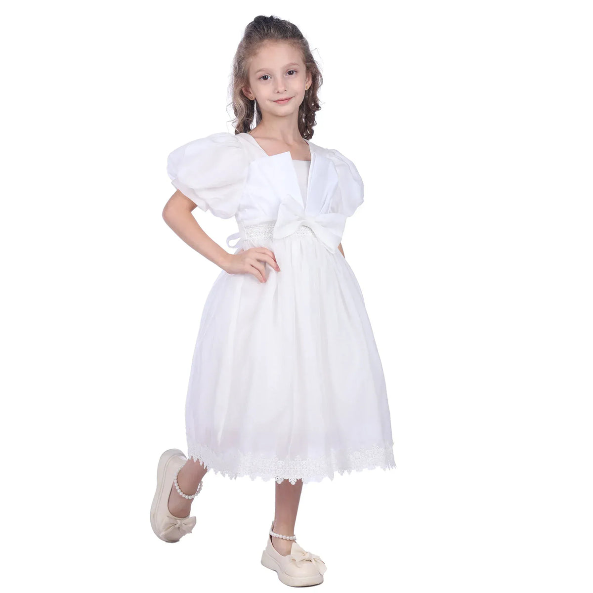 Laced Facny Dress for Girls Image