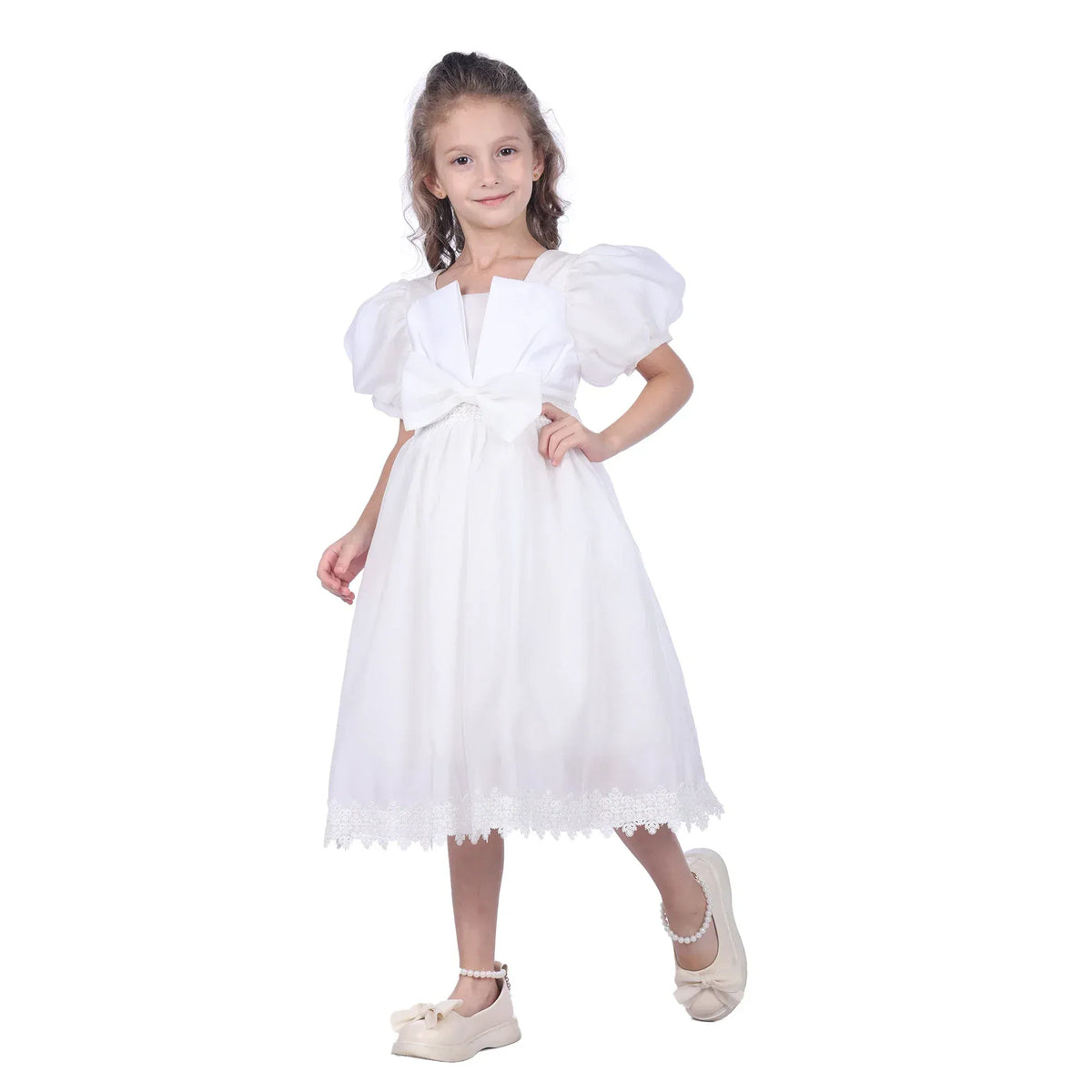 Laced Facny Dress for Girls Image