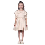Dark Beige Beaded Facny Dress for Girls Image