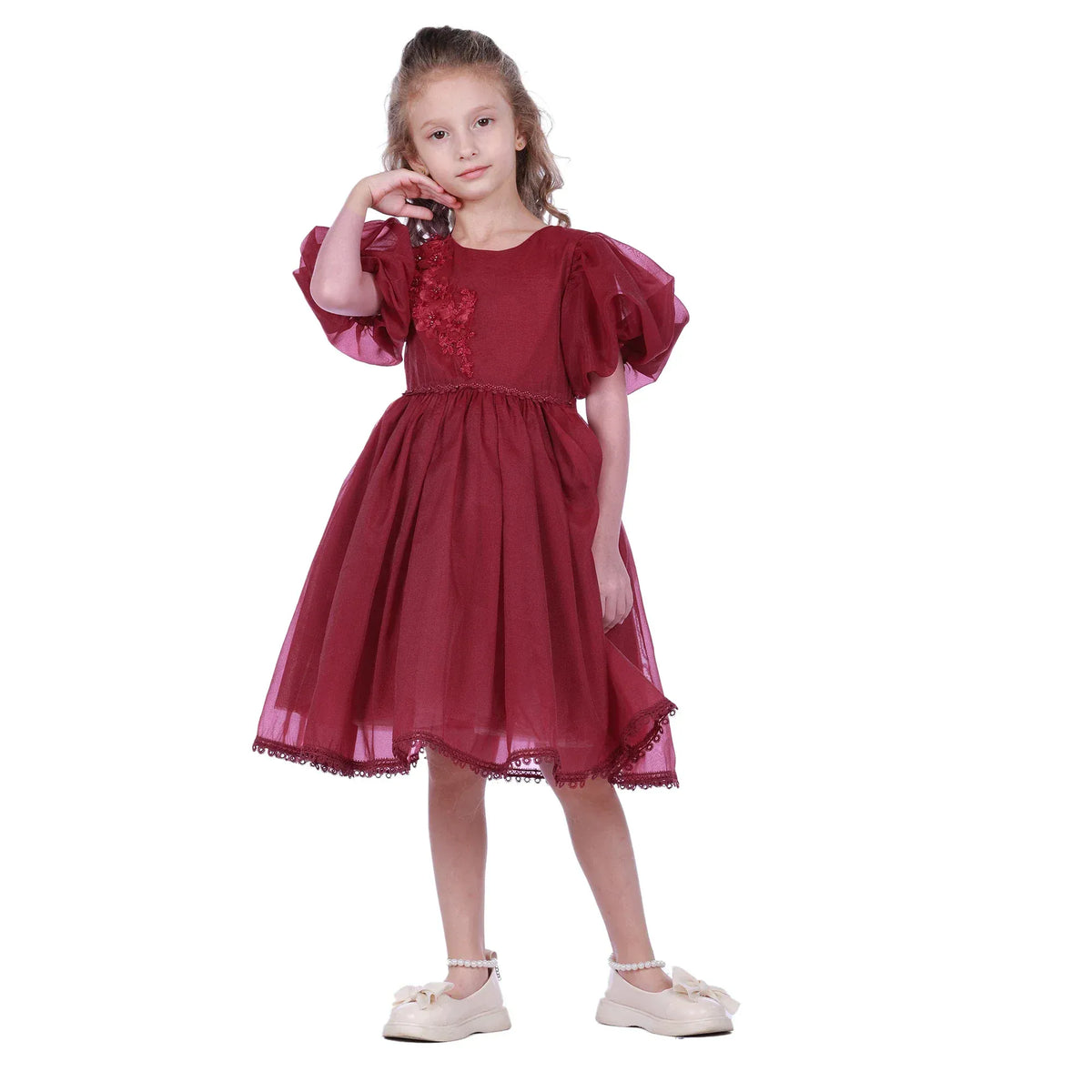 Floral Facny Dress for Girls Image