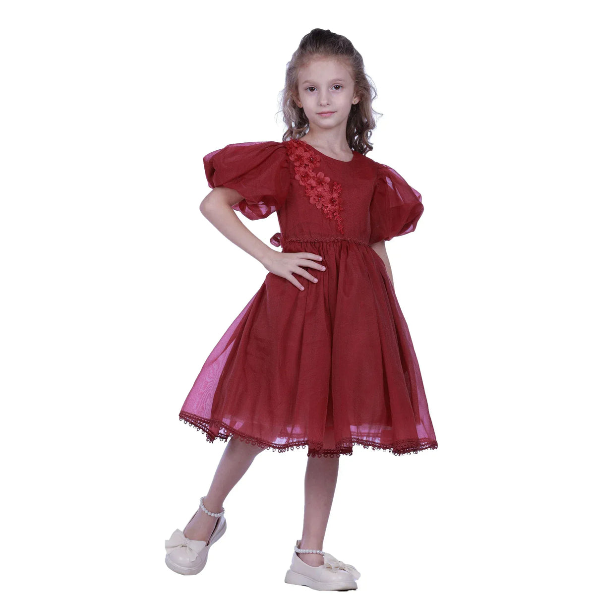 Floral Facny Dress for Girls Image