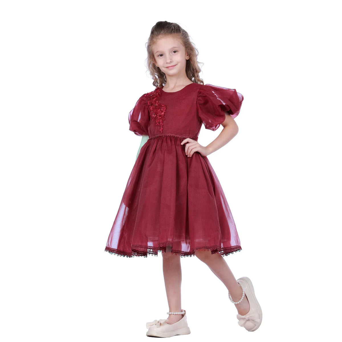 Floral Facny Dress for Girls Image