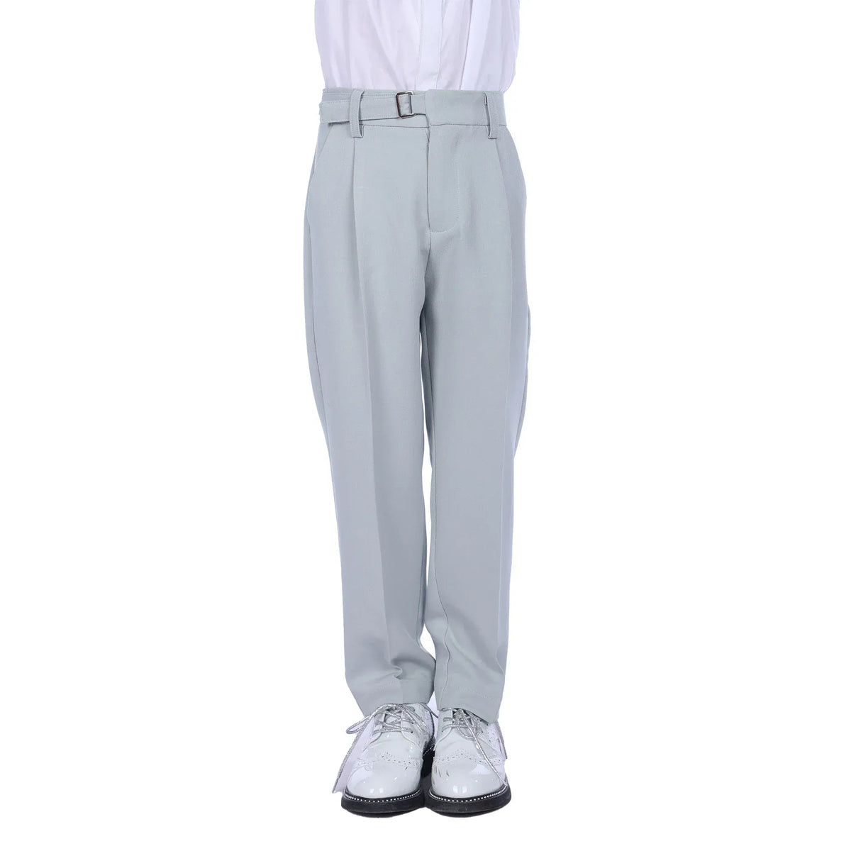 Lake Green Plain Formal Pants For Boys Image