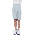 Lake Green Plain Formal Shorts For Boys Image