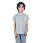 Lake Green Solid Formal Blouse For Boys Image