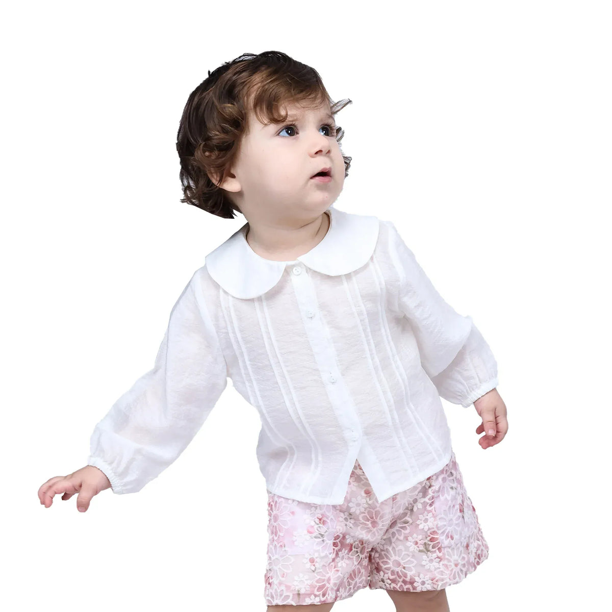 Plain Formal Shirt For Baby girl Image