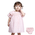 Light Pink Floral Formal Dress-2Pc For Baby girl Image