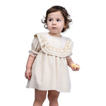 Dark Beige Floral Formal Dress For Baby girl Image