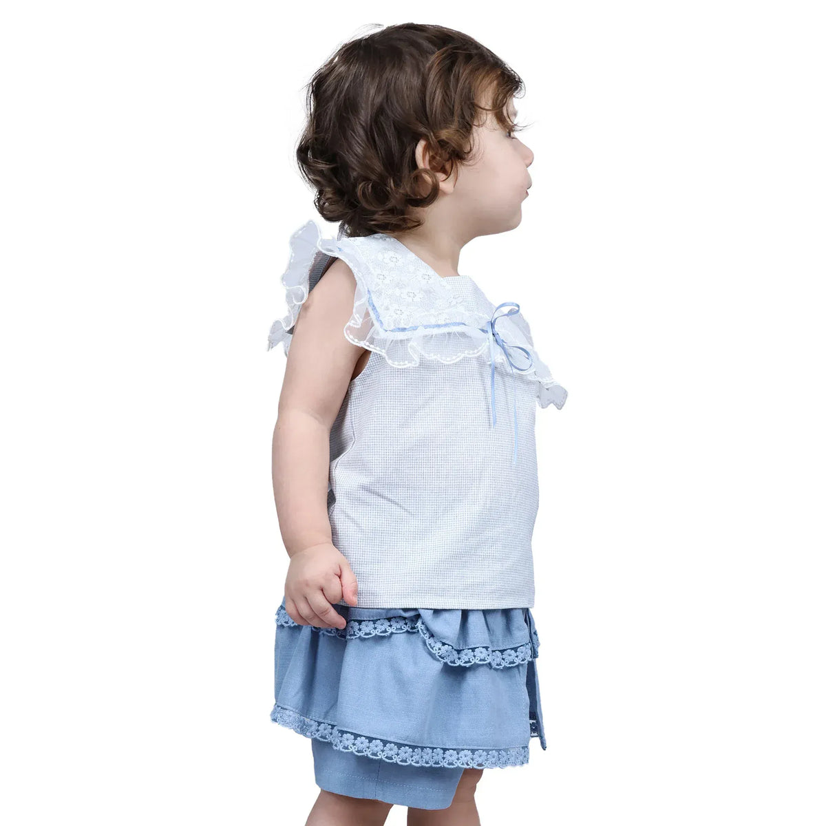 Checked Formal Blouse for Baby girl Image
