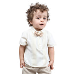 Light Beige Solid Formal Blouse for Baby boy Image