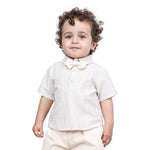 Light Coffee Solid Formal Blouse for Baby boy Image