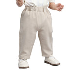 Dark Beige Solid Formal Pants for Baby boy Image