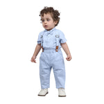 Light Blue Jacquard Formal Pants For Baby boy Image