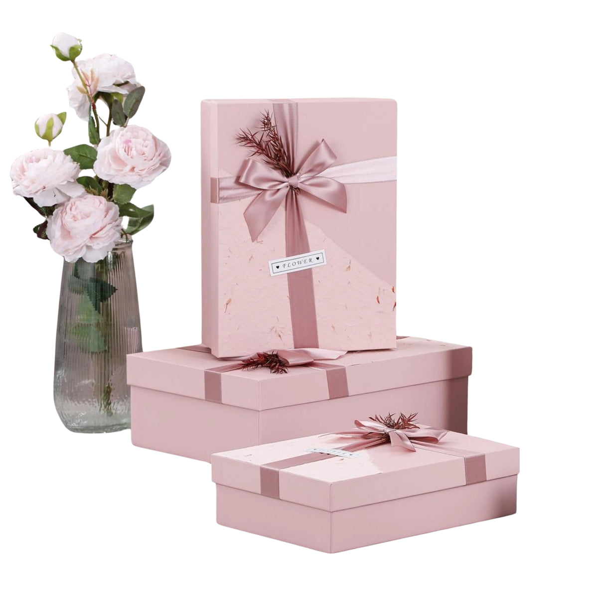 Pink wooden Gift Box Image