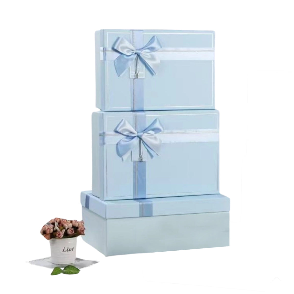 Blue wooden Gift Box Image