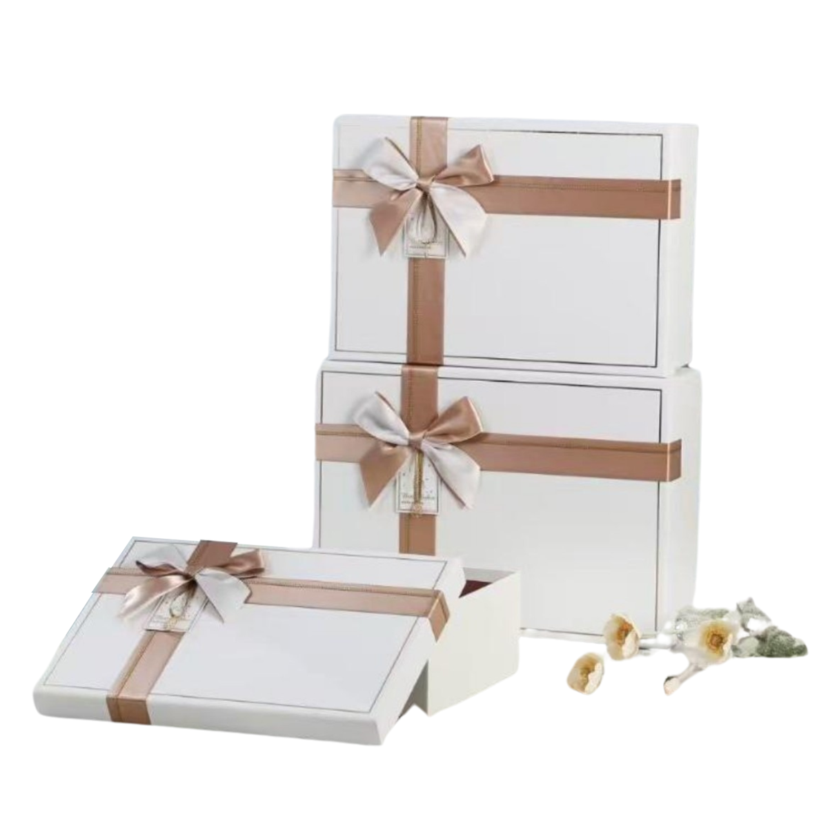 Off White wooden Gift Box Image